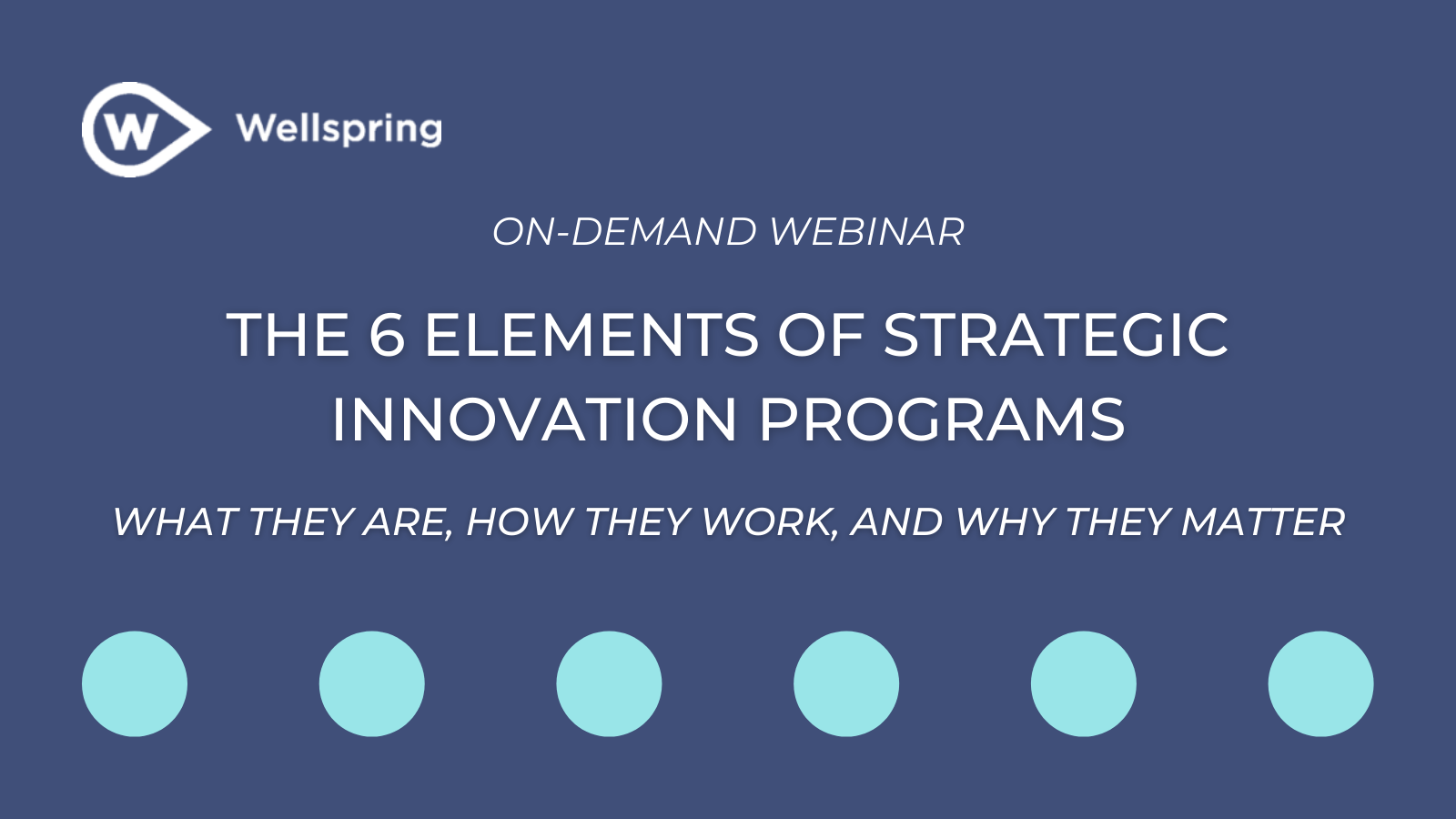 The 6 Elements of Strategic Innovation Programs